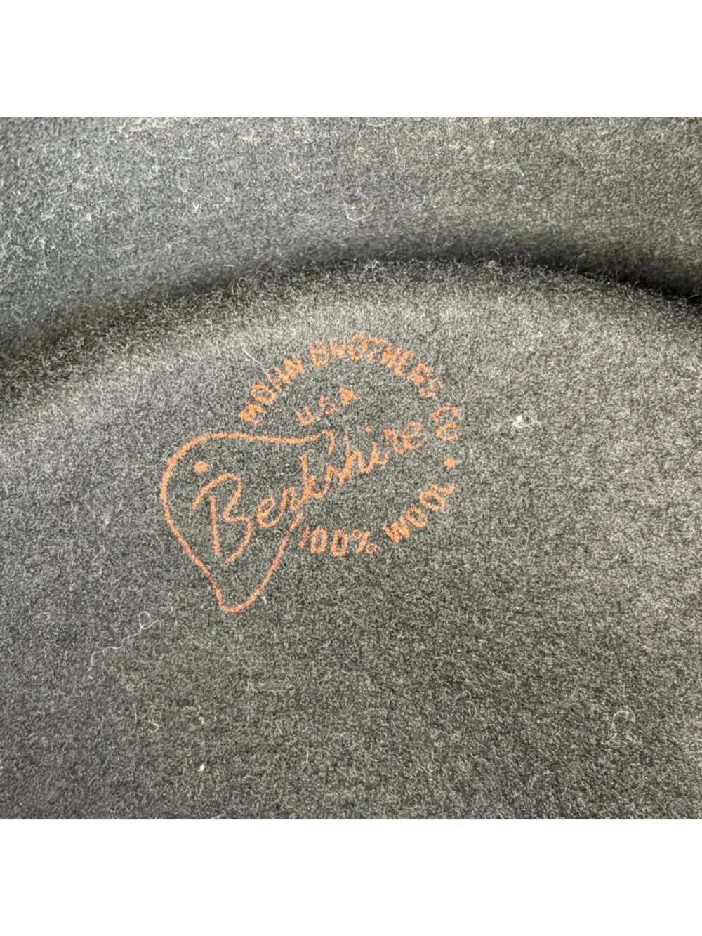Vintage Berkshires Mohn Brothers Wide Brim Ladies Hat Black Wool Made in USA